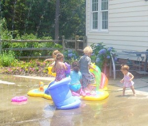 Bubbles and Sprinklers Summer Playdate Idea