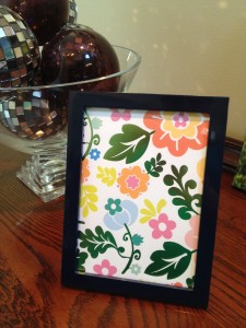 Frame with scrapbook paper background
