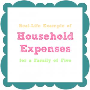 Household Expenses Checklist - Five Person Family Example