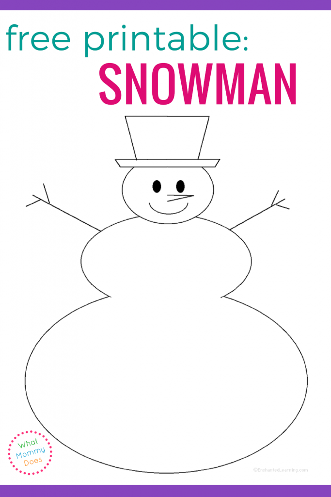 snowman blank template