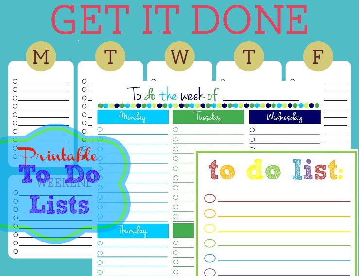 Free Printable ToDo Lists Cute & Colorful Templates What Mommy Does