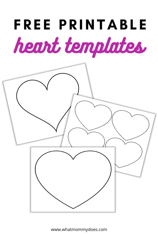 Free Printable Heart Templates 9 Large Medium Small Stencils To Cut Out What Mommy Does