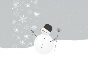 small and huge snowman stencils to print