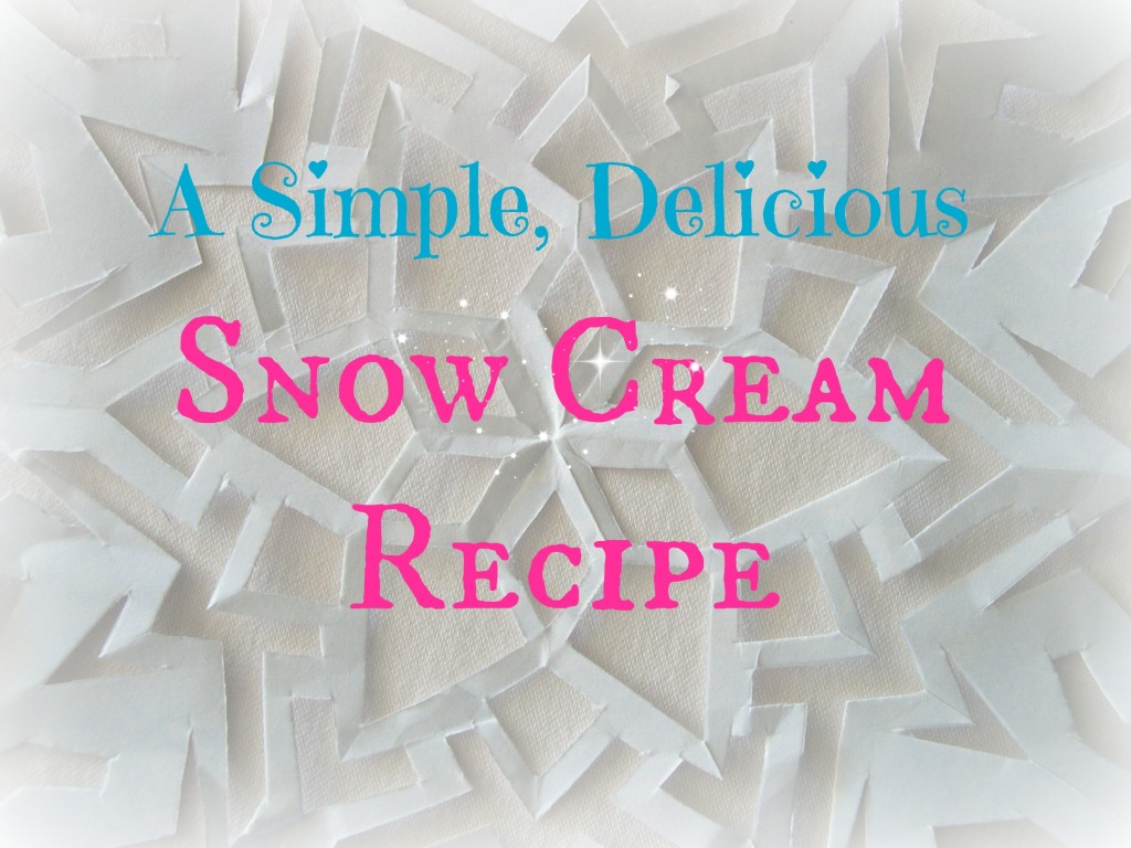 Snow Cream Recipe with Eggs