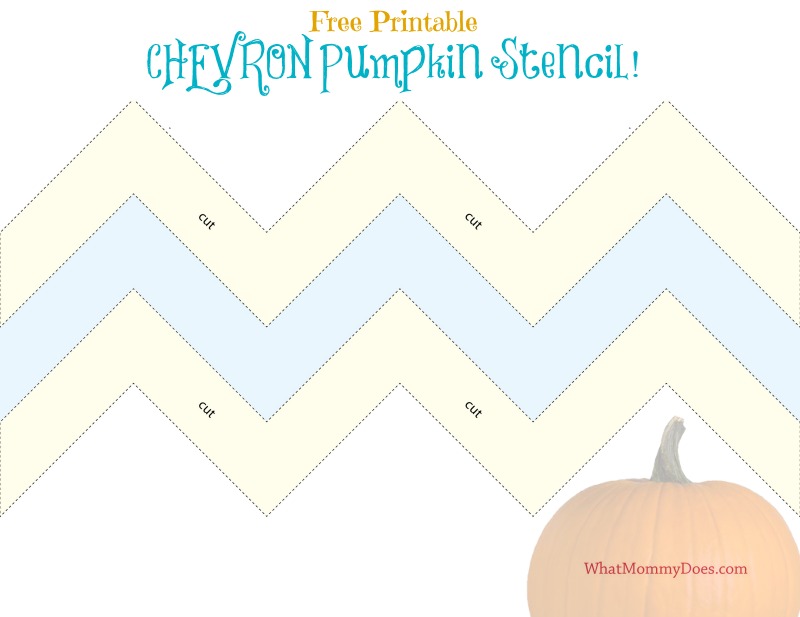 chevron pumpkin pattern printable template
