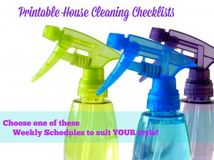 weekly cleaning checklist to print