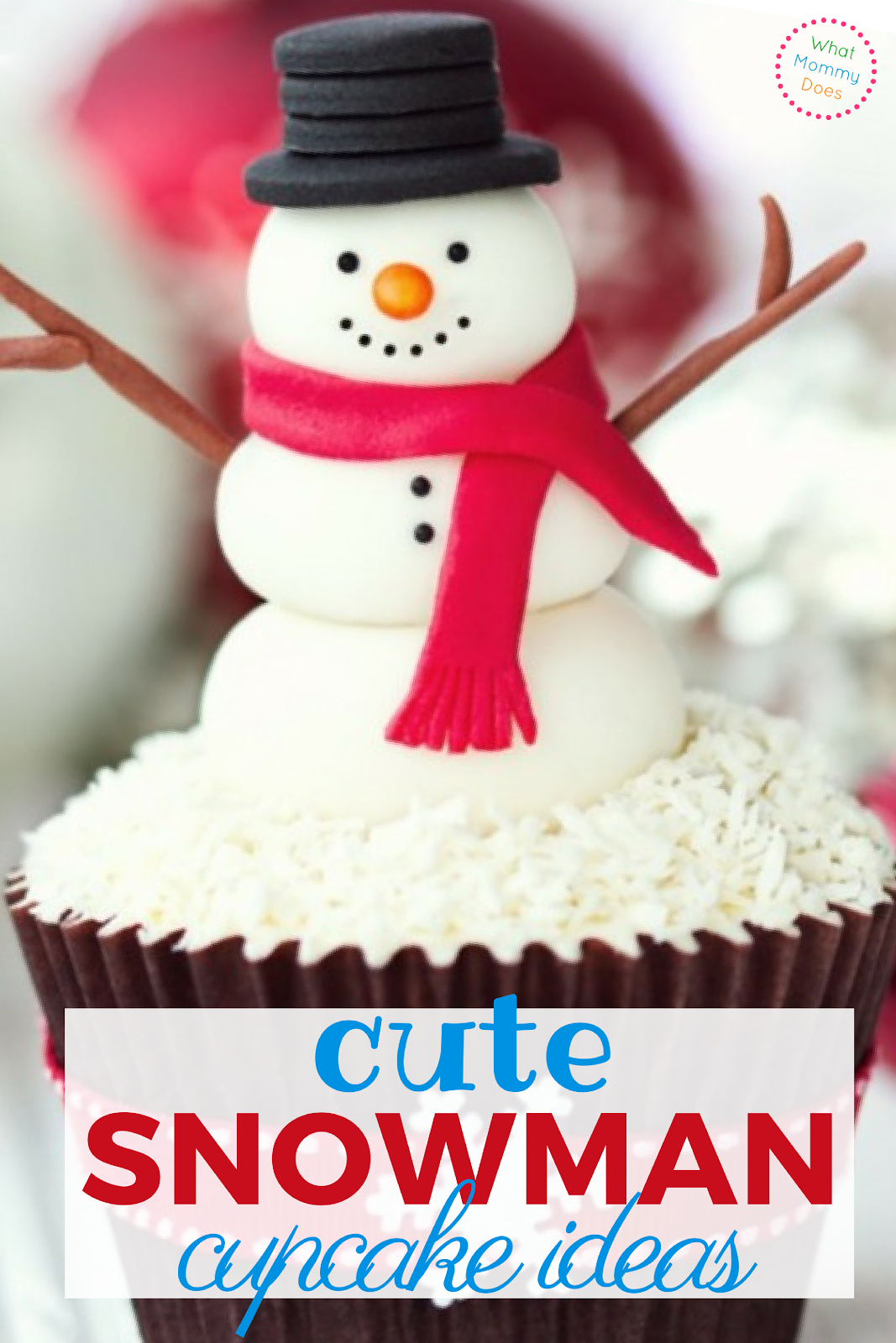 christmas snowman cupcake