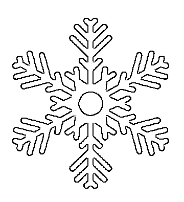 Printable Stencil Patterns Snowflake: Small and Large Templates