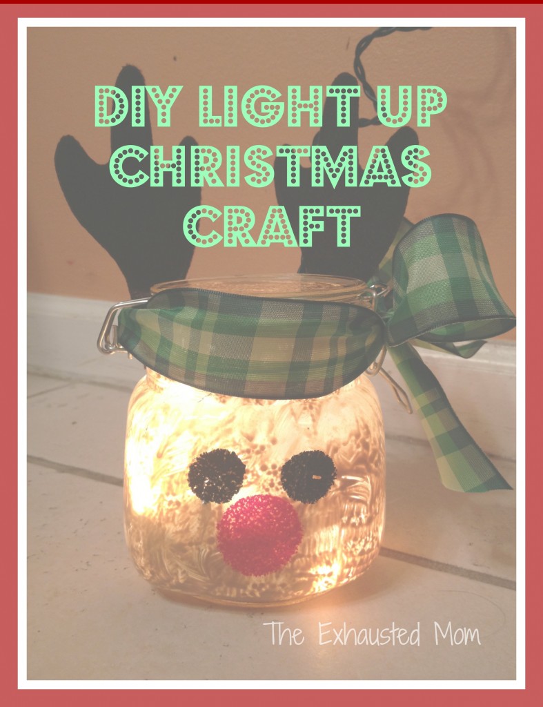 Exhausted mom DIY Christmas light jars