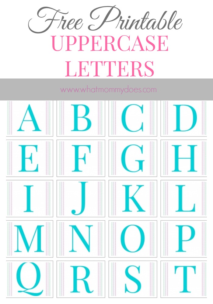 free printable alphabet letters a to z