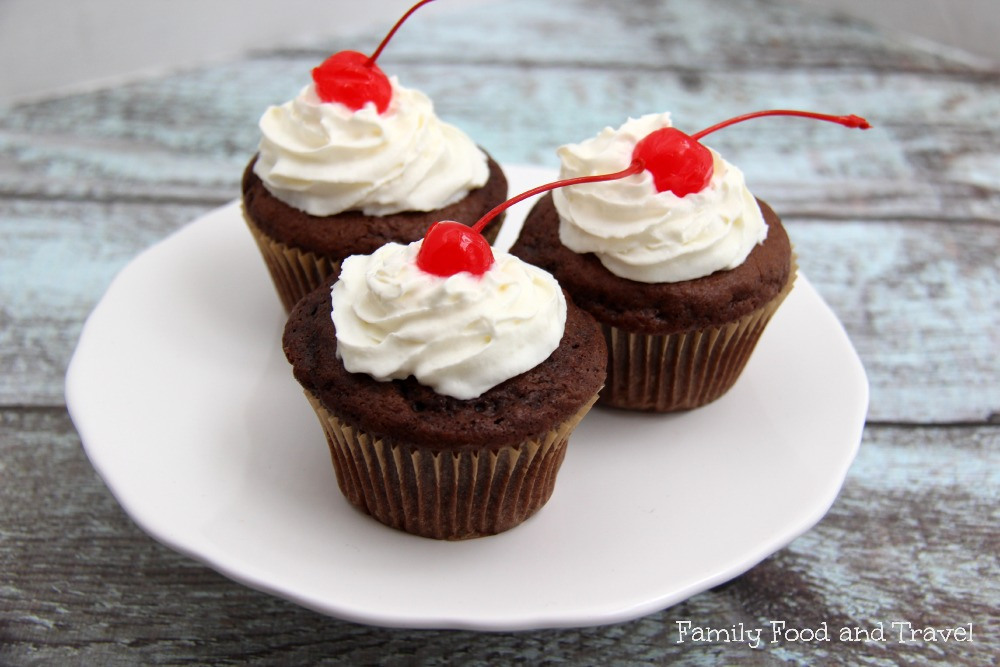 Black-Forest-Cupcakes - Suprise Valentine's Day Cupcake Idea