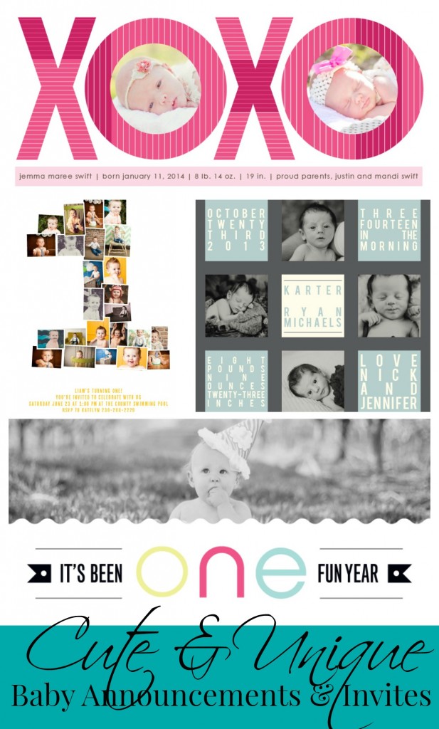 cute & modern baby announcements