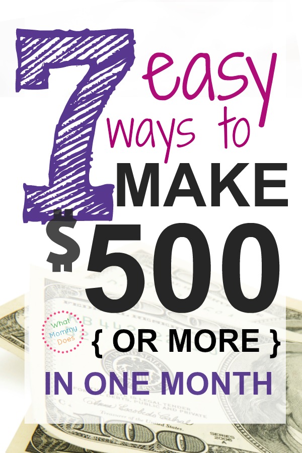 Looking for ways to make extra money from home? Here are 7 easy ways to make $500 to $1,000 extra monthly. They're money-making ideas that have worked for me & my friends. 