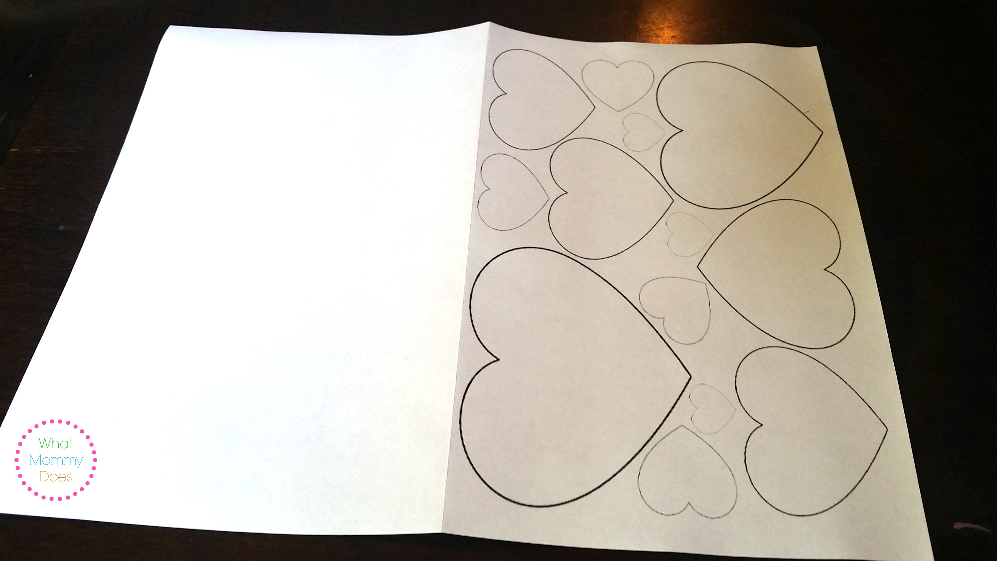 Free Printable Valentine's Day Card to Color Heart Pattern