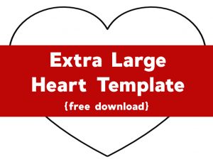 Super Sized Heart Outline - Extra Large Printable Template