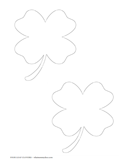 4 leaf clover template