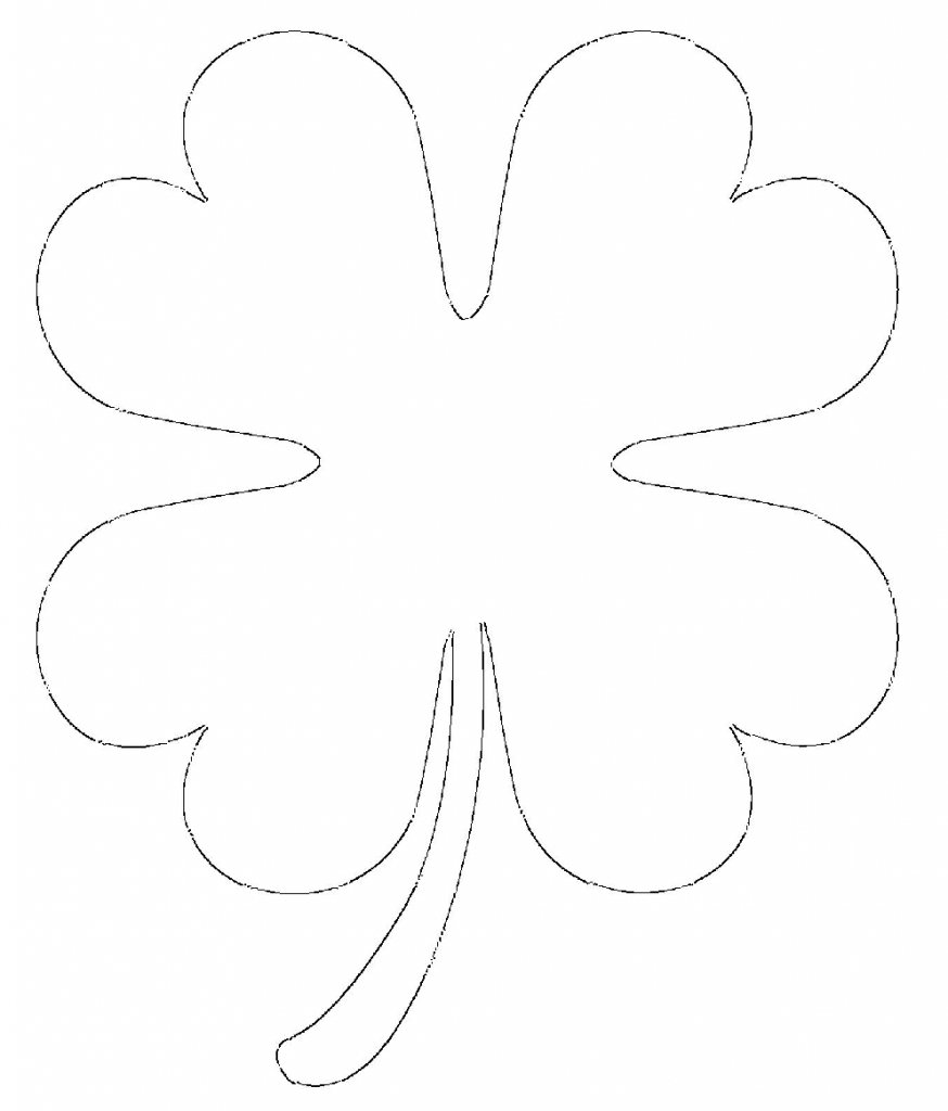 Free Printable Four Leaf Clover Templates – Large & Small Patterns