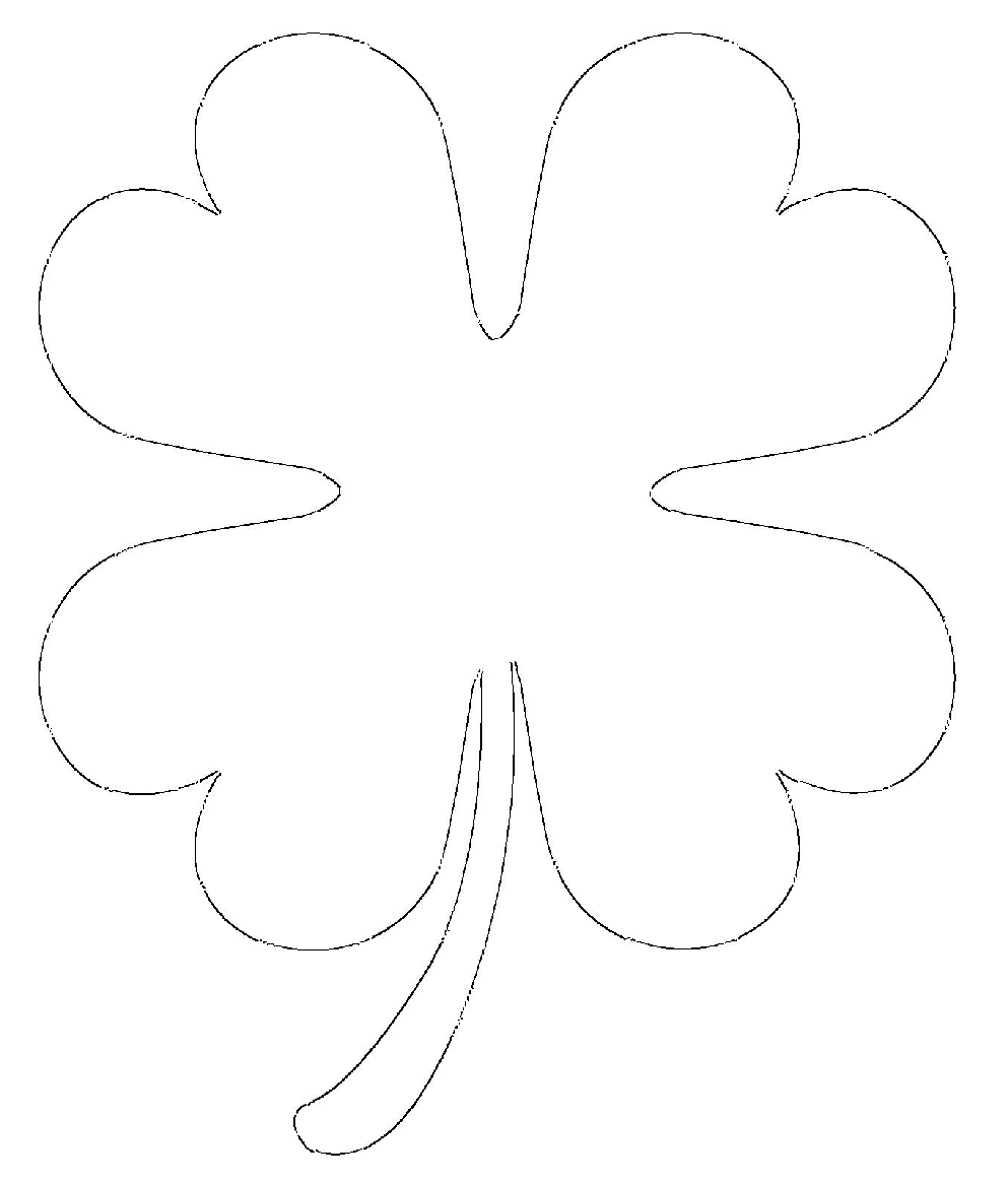 Free Printable Four Leaf Clover Templates Large & Small Patterns to