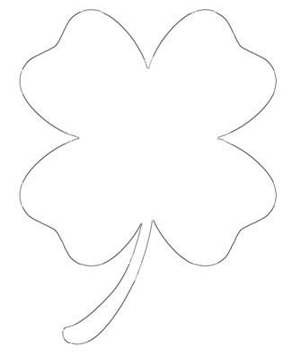 Printable Large Four Leaf Clover Template