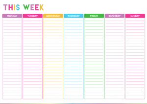 Free Printable Weekly To Do List - Cute & Colorful Template