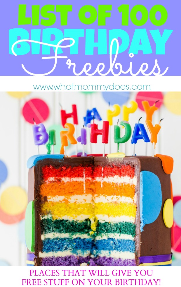 List of 100 Birthday Freebies - Restaurants that will give you free stuff on your birthday