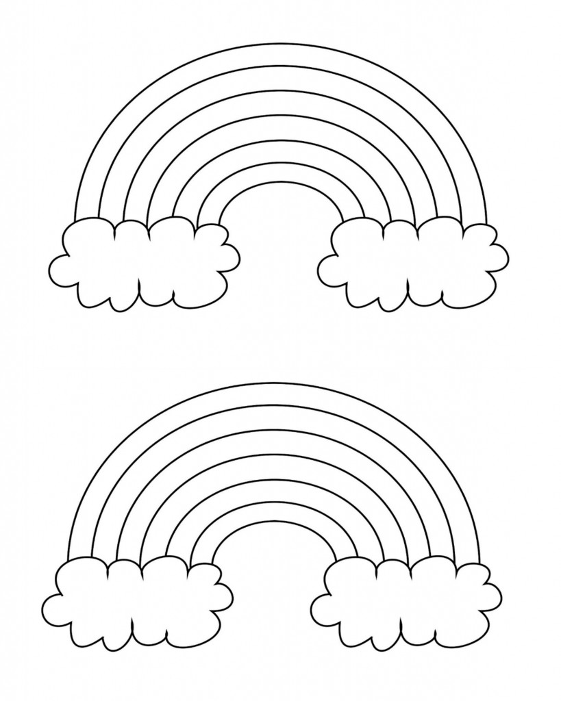 2 medium rainbows on one page