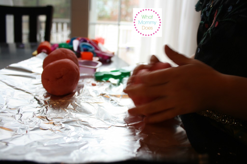 shaping playdough sensory activity