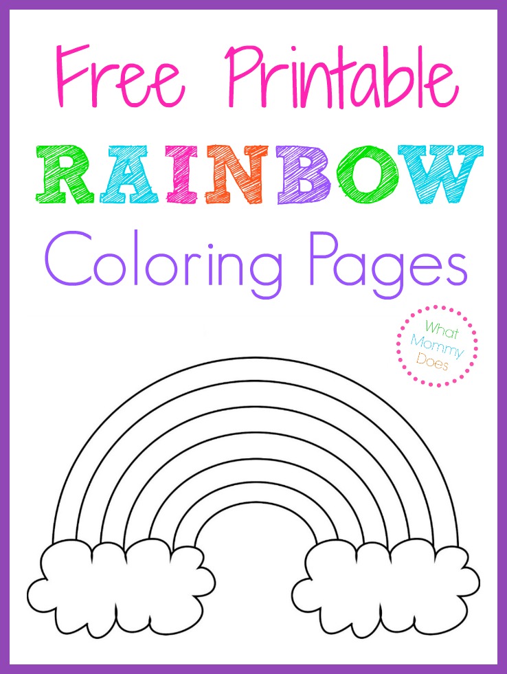 rainbow coloring pages for kindergarten