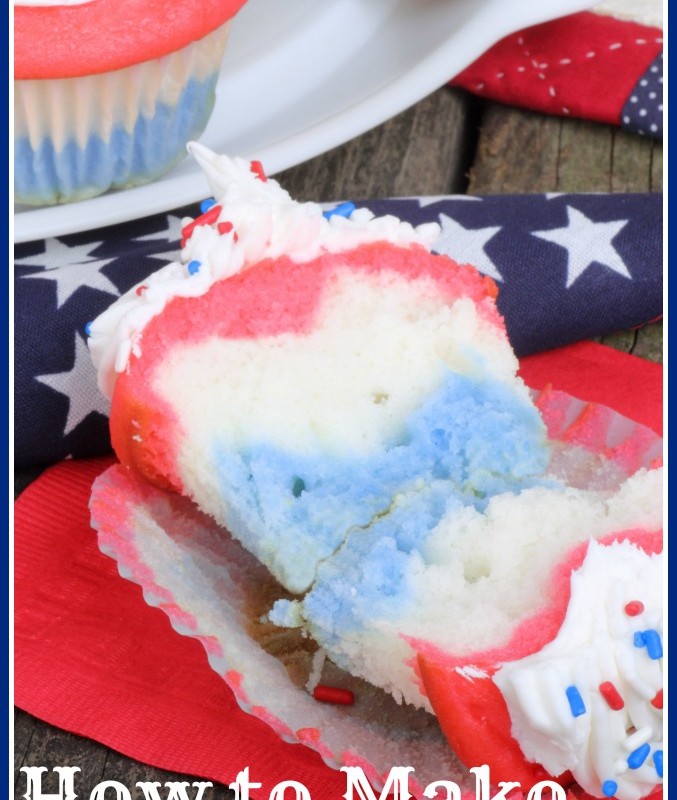 How to Make Red White & Blue Cupcakes - Patriotic Cupcakes for Memorial Day, 4th of July, Veterans Day