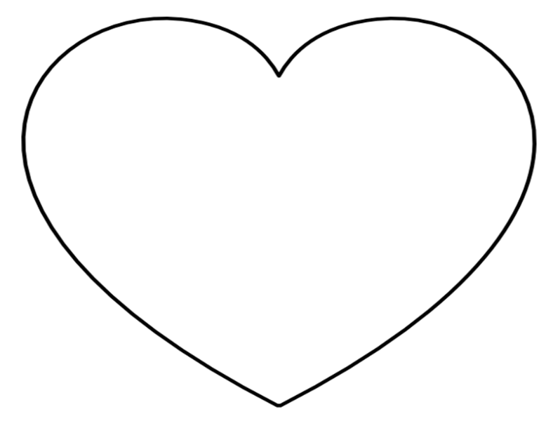 Free Large Size Printable Heart Template