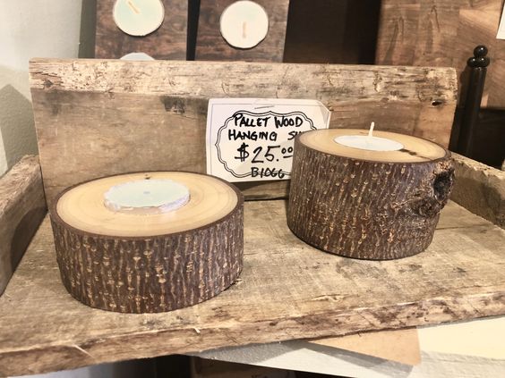 Cute Craft to Make and Sell!...DIY Rustic Wooden Tealight Holder 