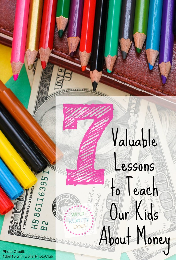 7 tips for teaching kids lessons about money - As parents, we are our kids' money teachers. Our childrens' financial literacy education is in our hands. Here are 7 ways we can start teaching "our students" about how to make money / what to do with earned money, saving money, handling gifts of money, making purchases, setting goals, and more!