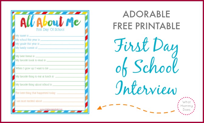 all about me free printable worksheet - such a cute children's activity for back to school