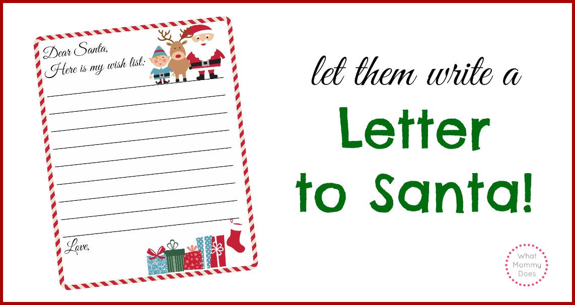 Free Printable Letter To Santa Template Cute Christmas Wish List