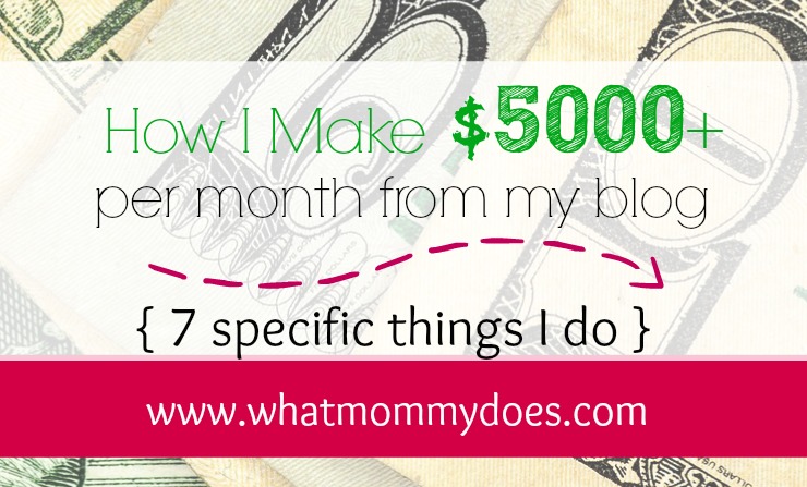 Friends always ask me how I am able to make extra money from home with my blog. Here's a look at 7 specific ways I earn extra cash online while still being a SAHM to my 3 little kids.