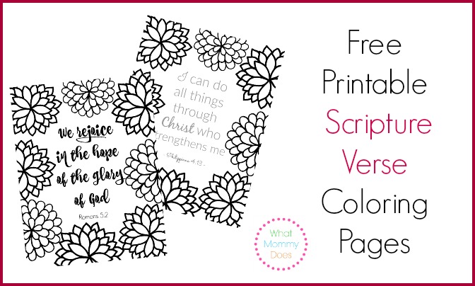 free printable scripture verse coloring pages what mommy does