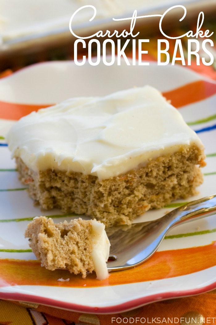 BAKESALE Carrot-Cake-Cookie-Bars Food Folks and Fun