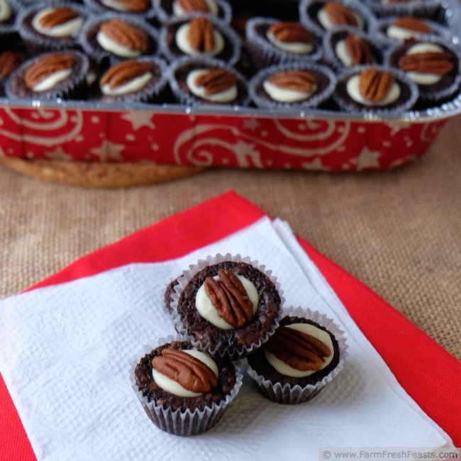 Pecan brownie bites from Farm Fresh Feasts