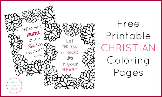 Free Printable Christian Coloring Pages What Mommy Does