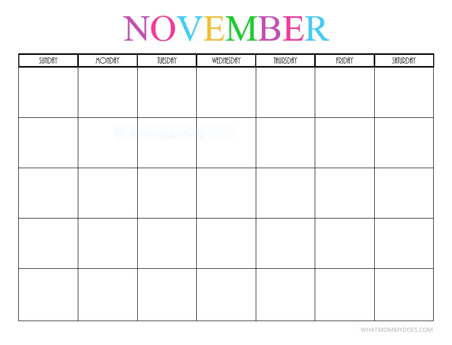 Free Printable Blank Monthly Calendars 2020 2021 2022 2023 What