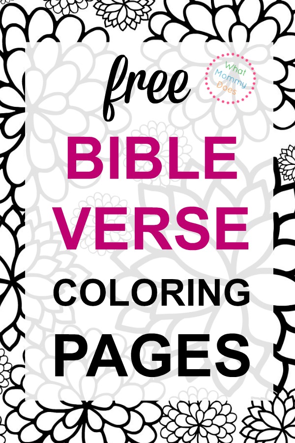 Bible Verse Coloring Pages Collection What Mommy Does