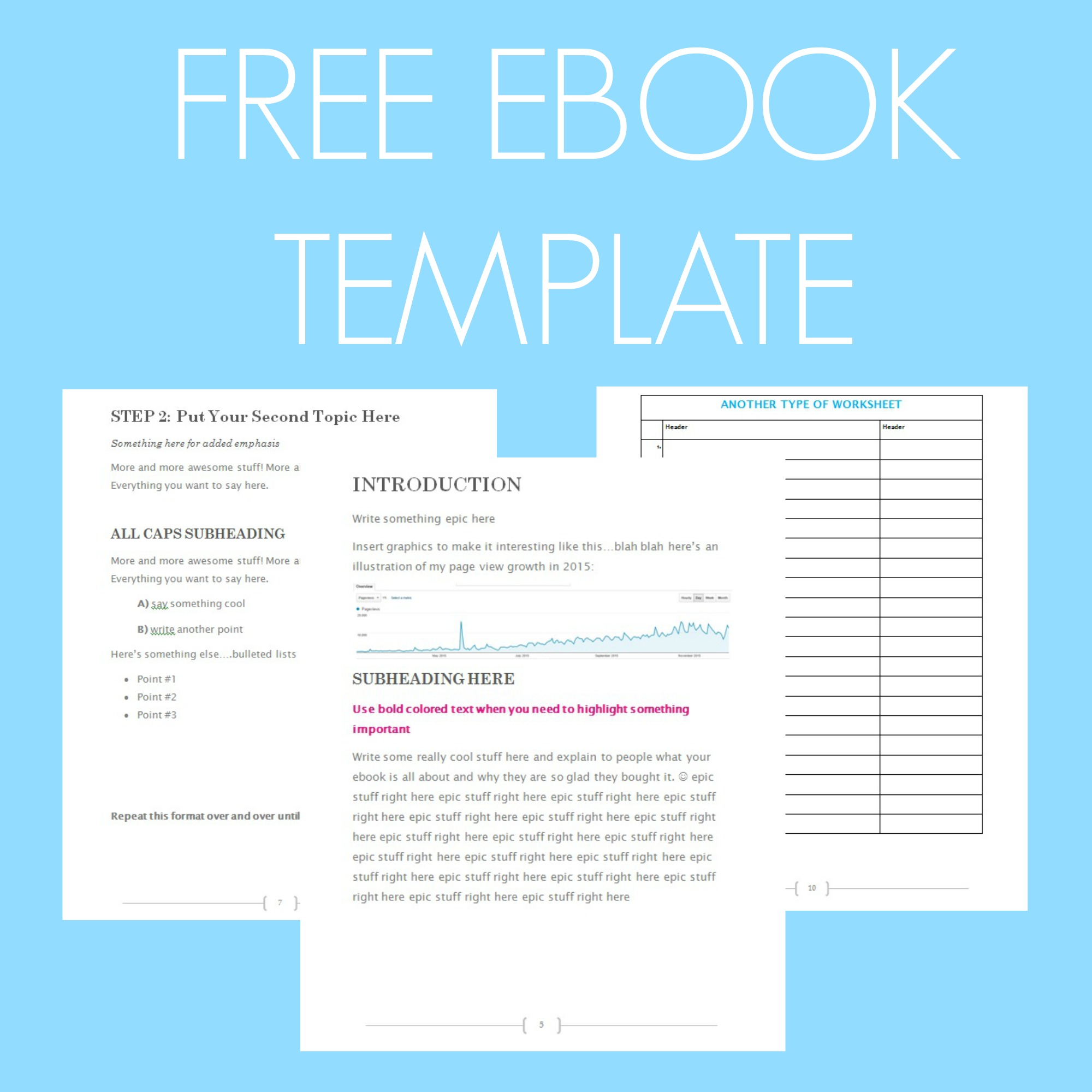Ebook Template Word Free Download