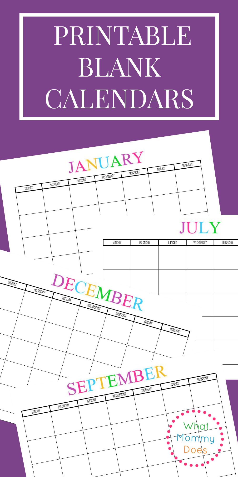 Free Printable Blank Monthly Calendars 2020 2021 2022 2023 What Mommy Does