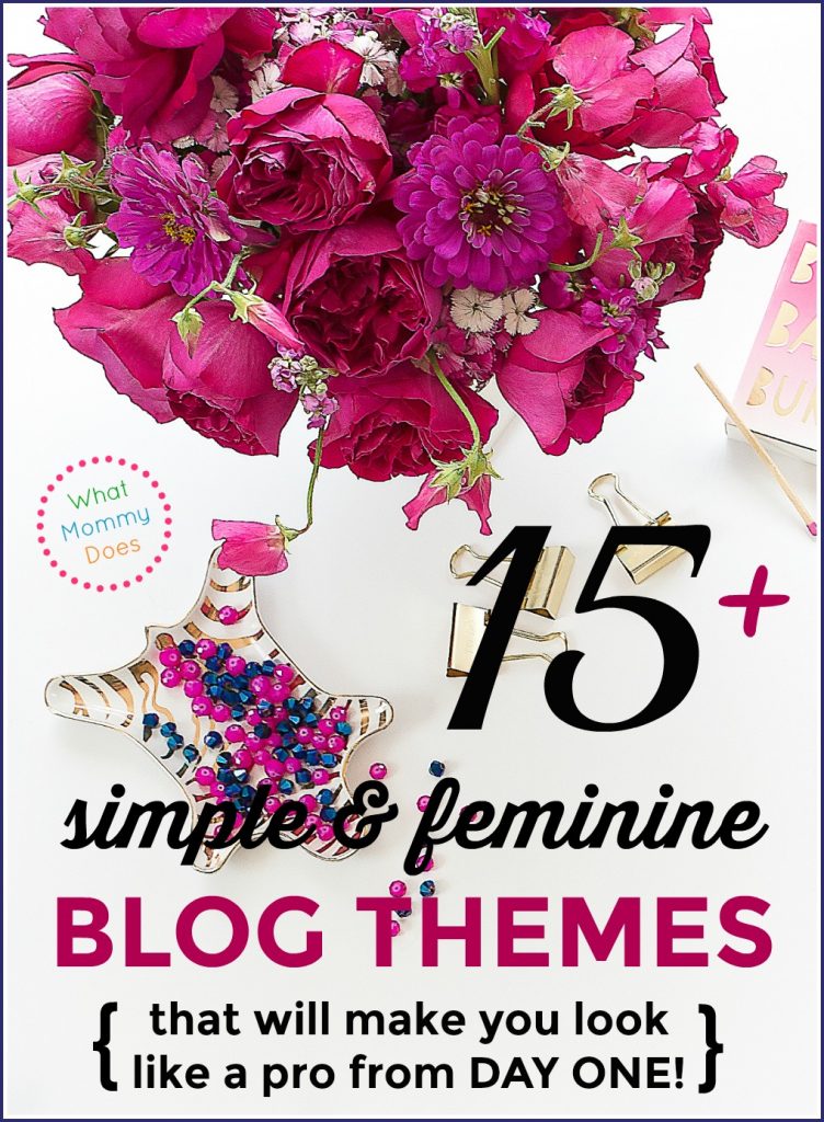 Having a lovely blog theme for your WordPress blog will make your blog look pretty from DAY ONE! Here are 15 pretty designs perfect for almost any lifestyle blog like a food, parenting, organizational, fashion blog, etc. These professional looking templates are designed on the Genesis framework (the best option for your new blog). Some of the templates have simple, minimalist layouts and others are decidedly feminine themes. All great options depending on your taste. | WordPress blog themes, inexpensive blogging templates
