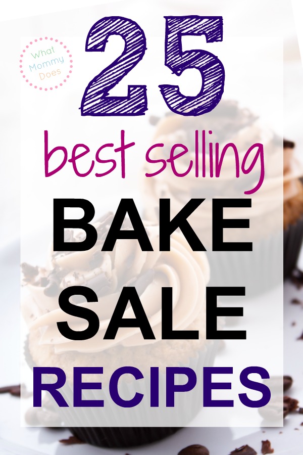 Lots of easy bake sale recipe ideas here! So glad I found this list! We need big batches of treats for this fundraiser. The kids can even help make the cookies because they're simple! | best selling bake sale items