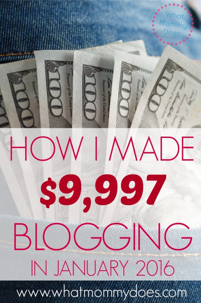 how I made 9997 blogging in january 2016