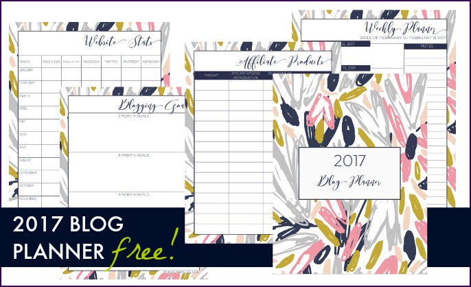 It's everything you need to organize your blog life in 2017! Best of all, it coordinates with my free printable 2017 monthly calendar