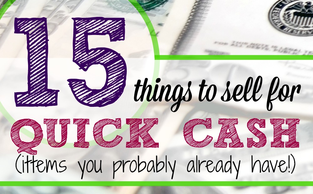 Don't forget about these 15 things you can sell easily for extra money. If you need money now, you can find these things from around the house to sell & you probably won't even miss them! Don't sell yourself short - you can get a good price for these 15 things! This is for extra money, like $50 or $100. For ideas on making $1000 or more, read the money making series on this blog! || earn extra cash, money making ideas, things to sell