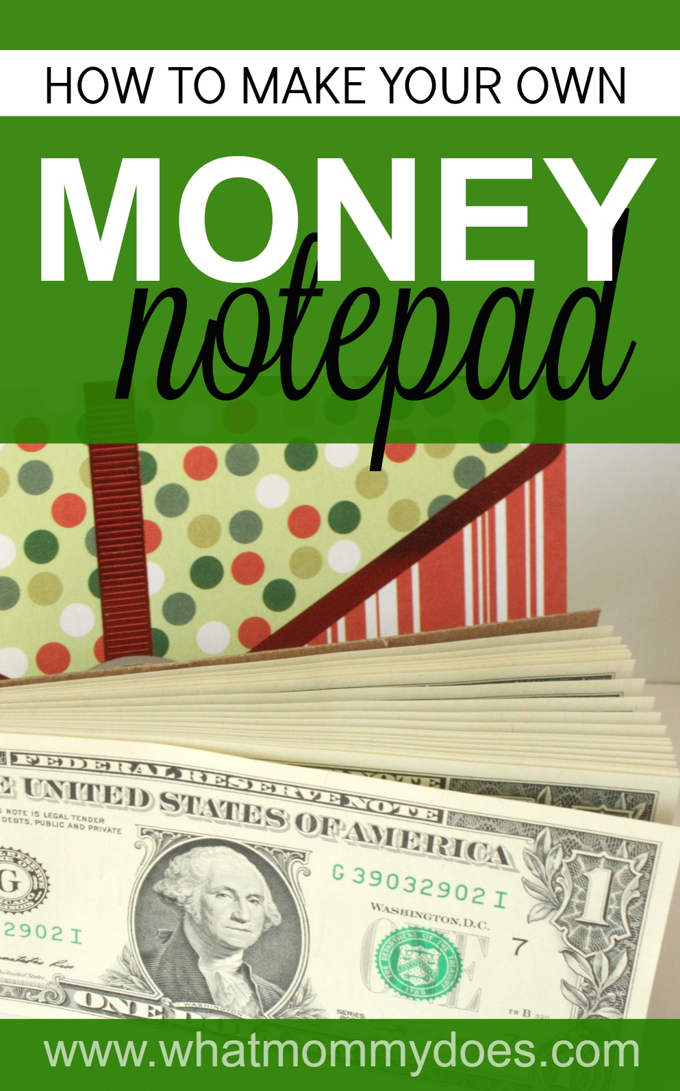 I love finding unique ways to give money as a gift! This is just about the most creative money gift idea I've ever come across! A money notepad! This will be perfect for my niece at Christmas!!! | clever aunt ideas, live love learn, best DIY gift ideas, fun crafts to make 