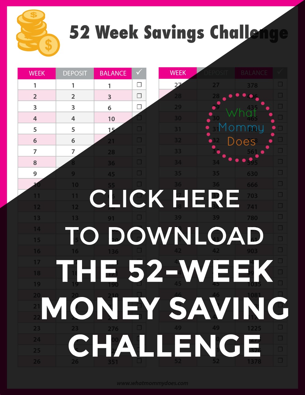 I love 52 week challenges like this! Saving money is sooooo boring but when I can wrap a challenge around it, it's so much easier! I like how this starts with a simple goal of $1 and only ever gets up to $52. SO. DOABLE. | 52 week money savings challenge chart, 2017 budgeting ideas, fun savings plans